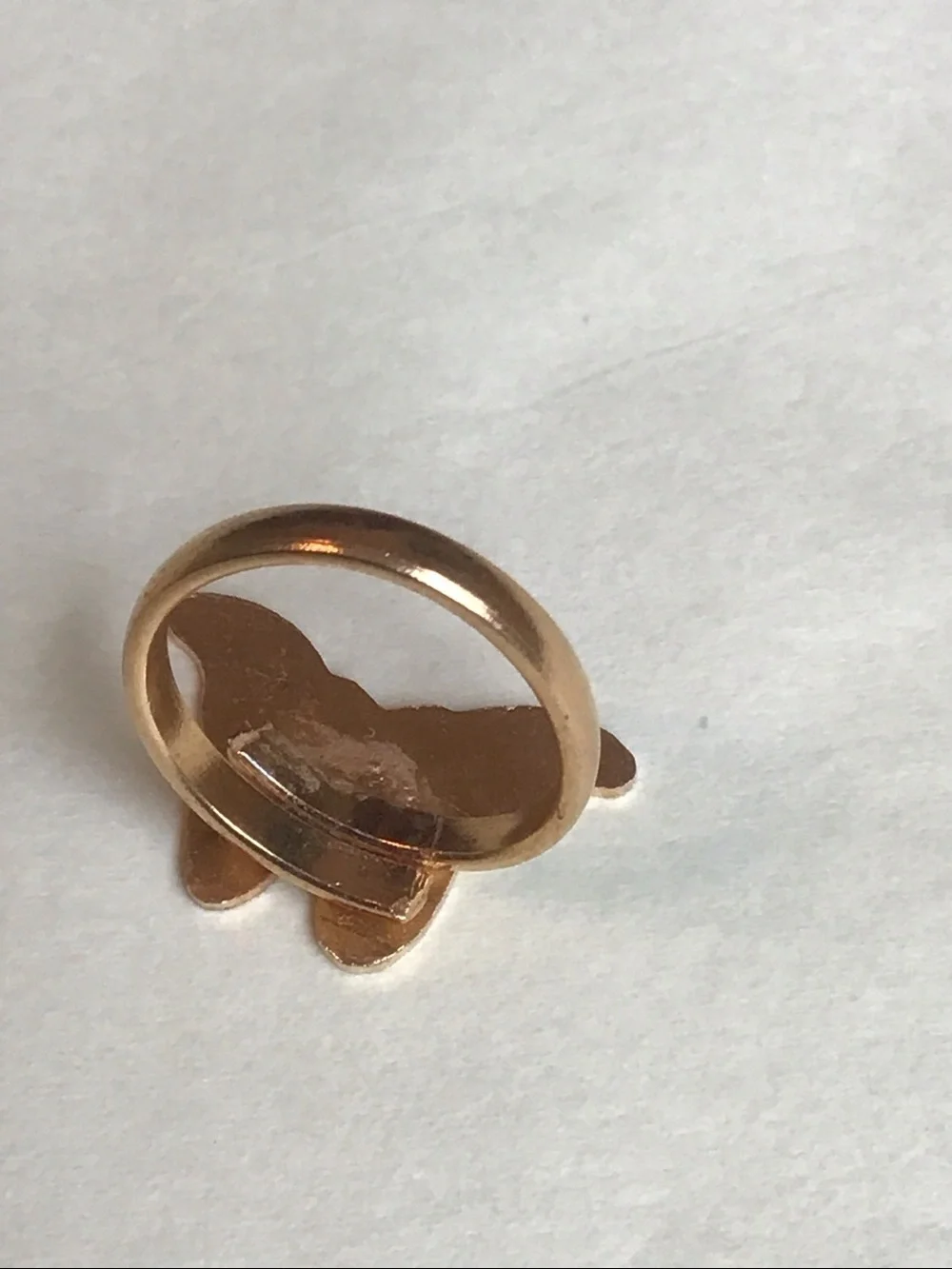 Set of 3 Fun Vtg Gold-toned and Enamel Rings, Adjustable